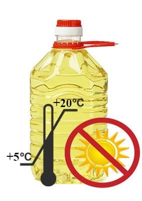 подсолнечное масло надо хранить в дали от солнечного света